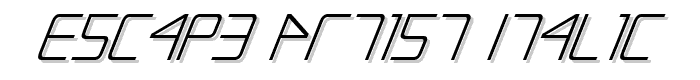 Escape Artist Italic font